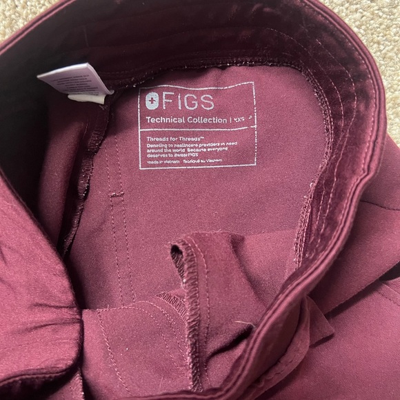 Figs Maroon Joggers - Picture 3 of 5